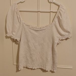 American Eagle Cream Puff Sleeve Top